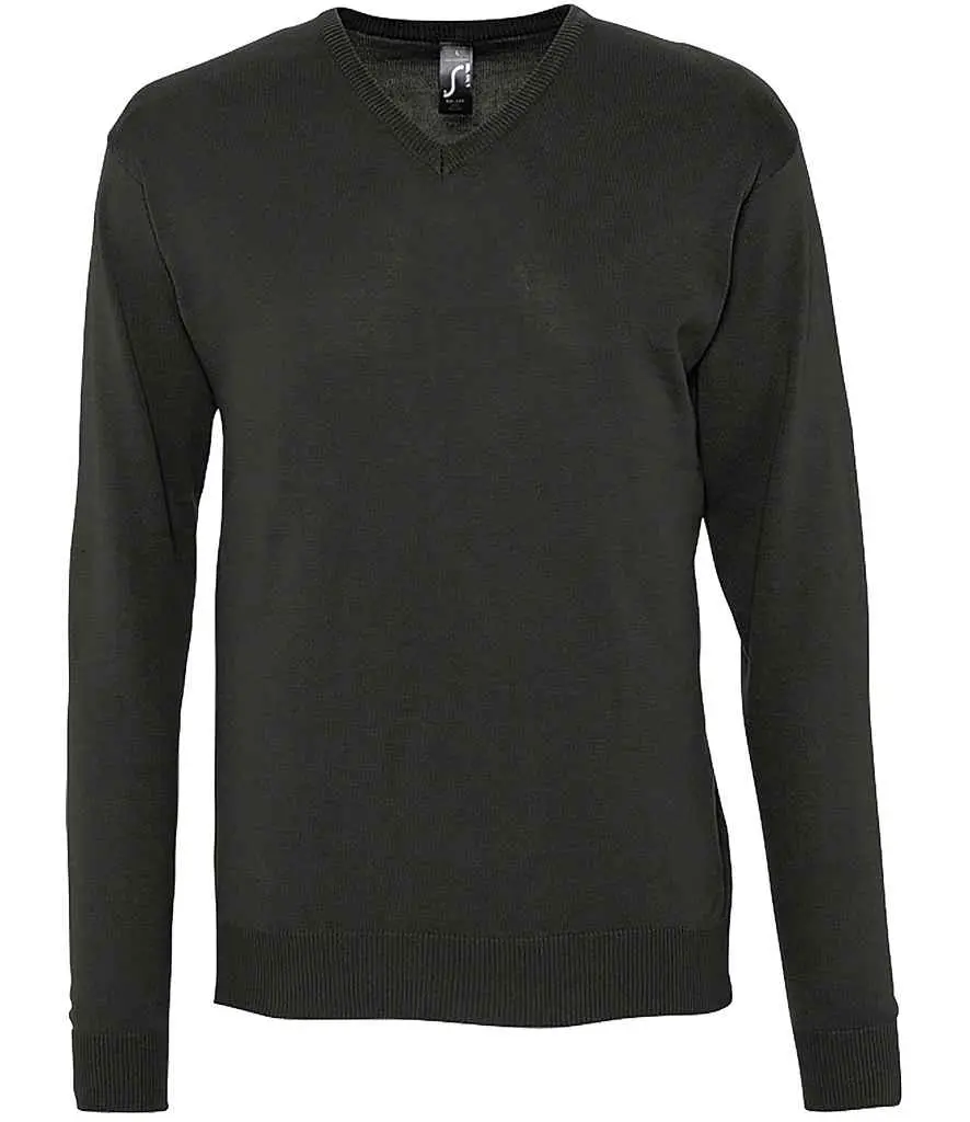 SOL'S Galaxy Cotton Acrylic V Neck Sweater 90000 BK FR.webp