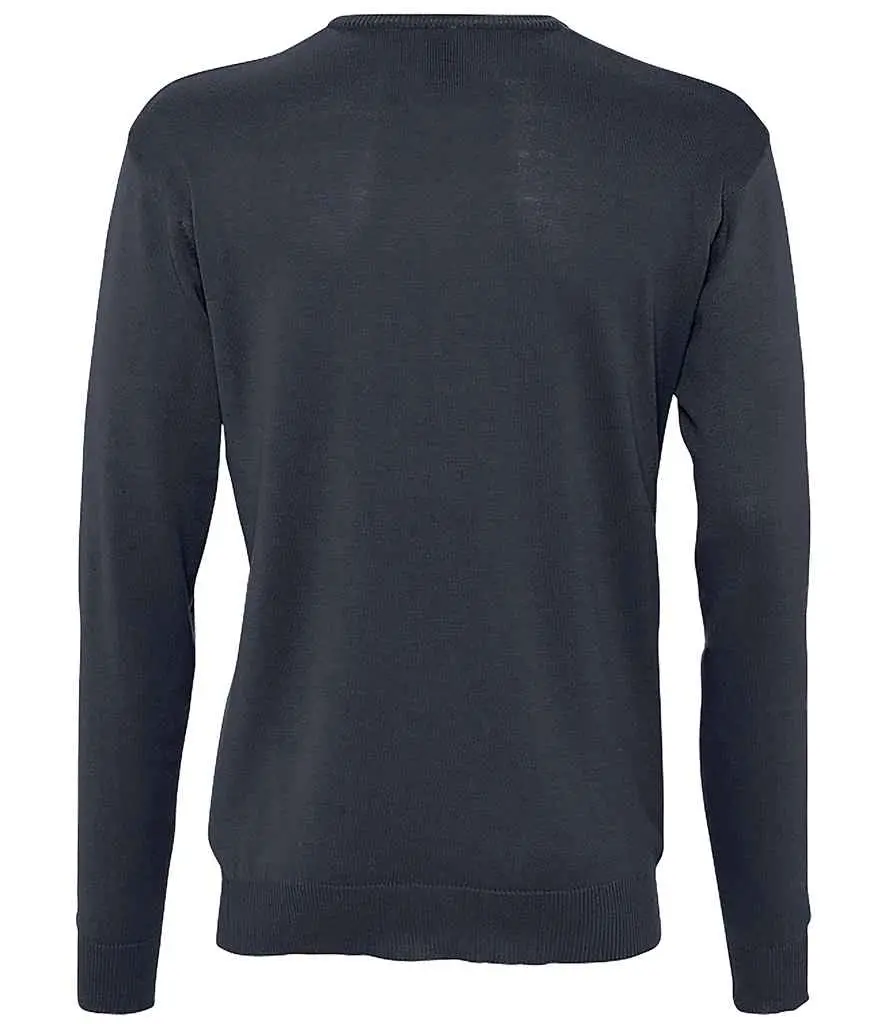 SOL'S Galaxy Cotton Acrylic V Neck Sweater 90000 NV BK.webp