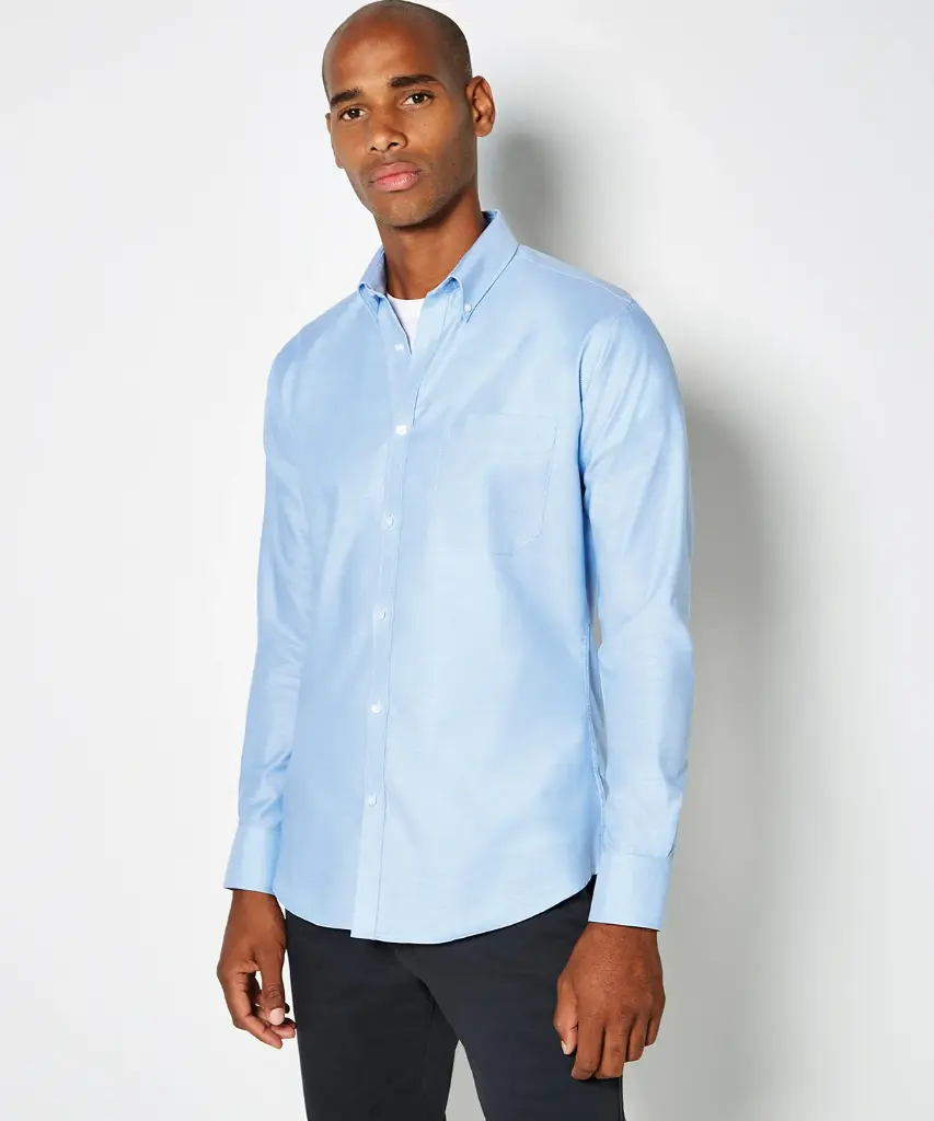 Kustom Kit Long Sleeve Slim Fit Workwear Oxford Shirt KK184 Lifestyle.webp
