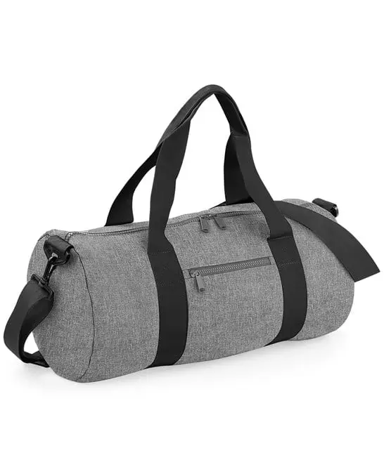 Bagbase Original Barrel Bag BG140 Grey Marl Black.webp