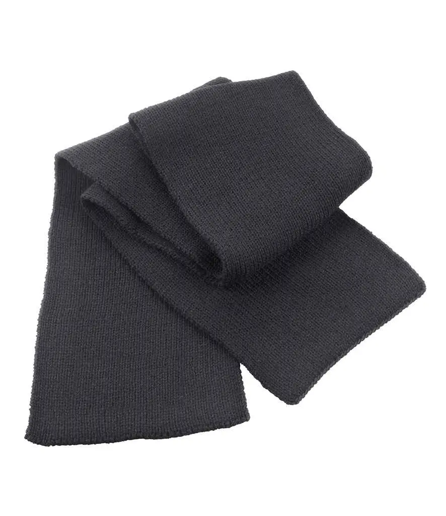 Result Winter Essentials Classic Heavy Knit Scarf R145X Charcoal.webp