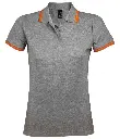 SOL'S Ladies Pasadena Tipped Cotton Piqué Polo Shirt 10578 GROR FR.webp