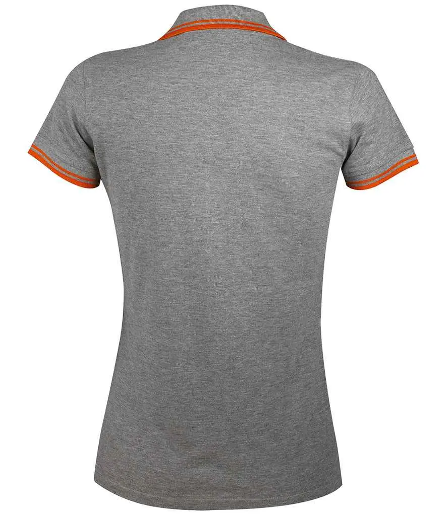 SOL'S Ladies Pasadena Tipped Cotton Piqué Polo Shirt 10578 GROR SD.webp