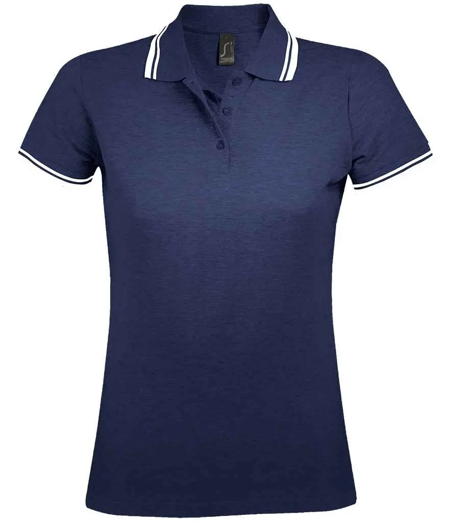 SOL'S Ladies Pasadena Tipped Cotton Piqué Polo Shirt 10578 FNWH FR.webp