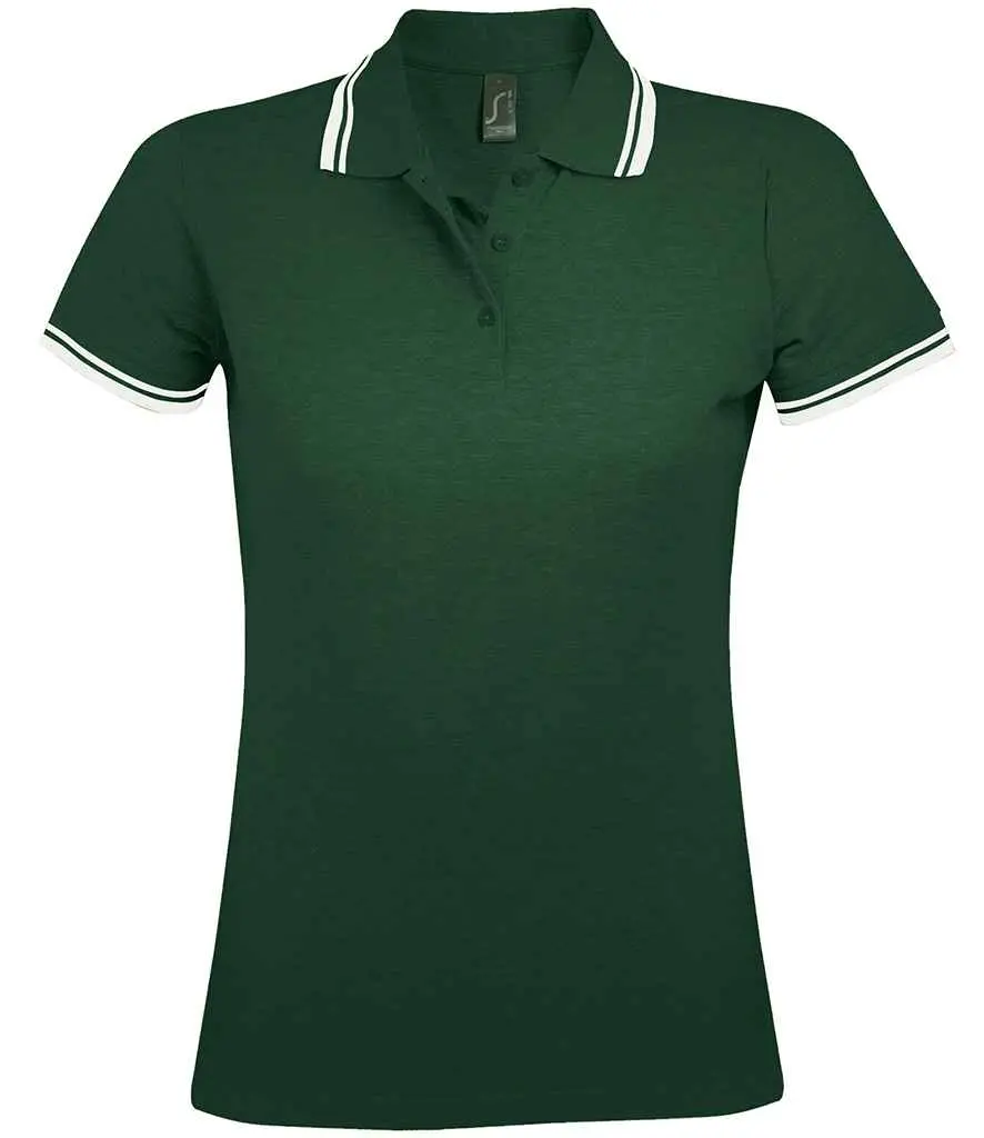 SOL'S Ladies Pasadena Tipped Cotton Piqué Polo Shirt 10578 FGWH FR.webp