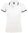 SOL'S Ladies Pasadena Tipped Cotton Piqué Polo Shirt 10578 WHNV.webp