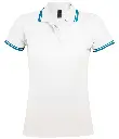 SOL'S Ladies Pasadena Tipped Cotton Piqué Polo Shirt 10578 WHAQ FR.webp