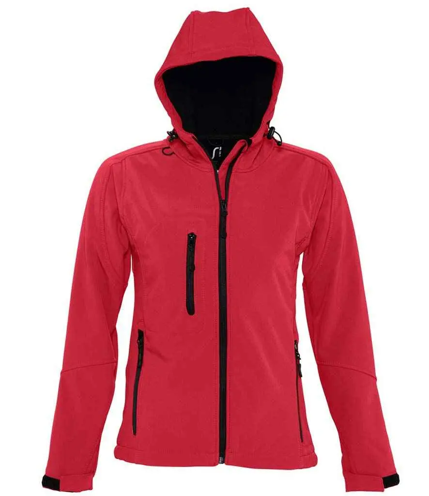SOL'S Ladies Replay Hooded Soft Shell Jacket 46802 RD FR.webp
