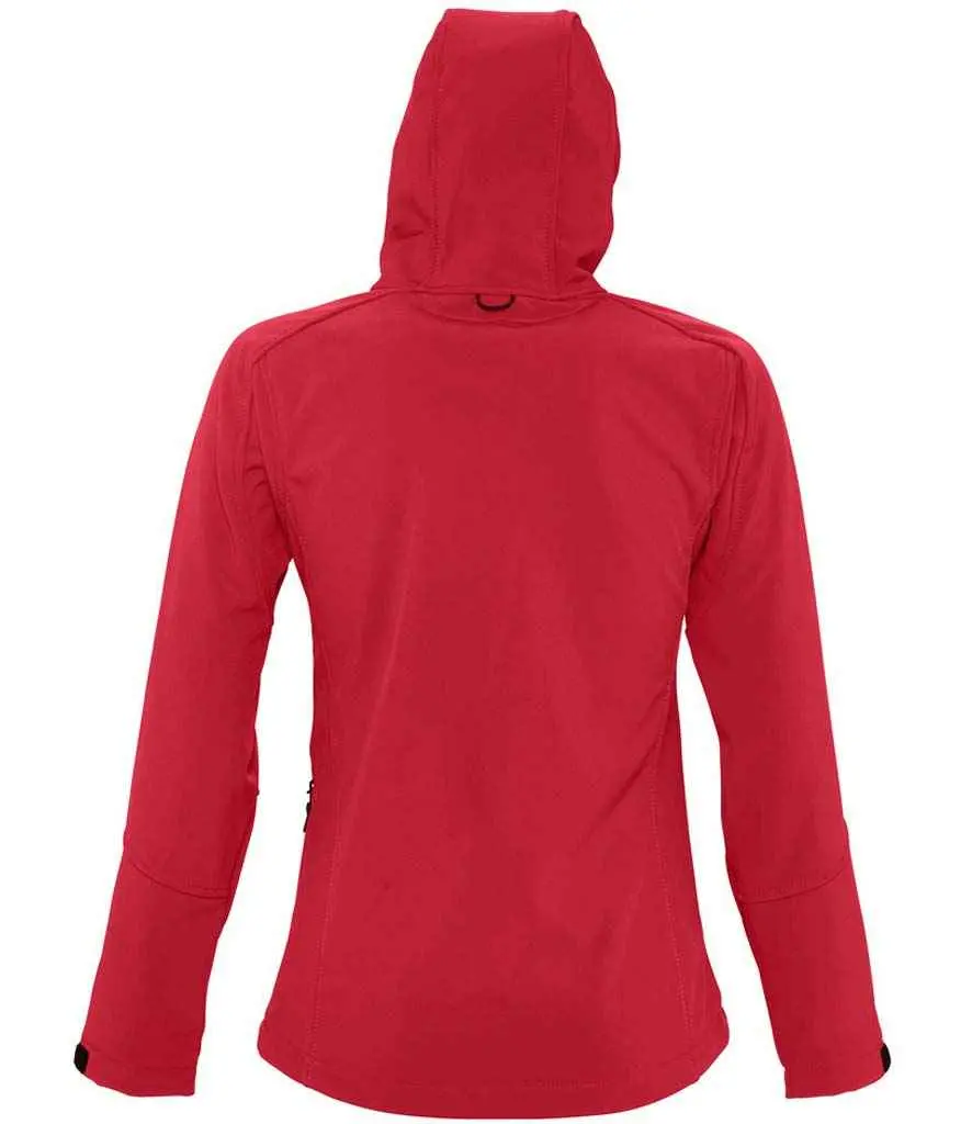 SOL'S Ladies Replay Hooded Soft Shell Jacket 46802 RD BK.webp