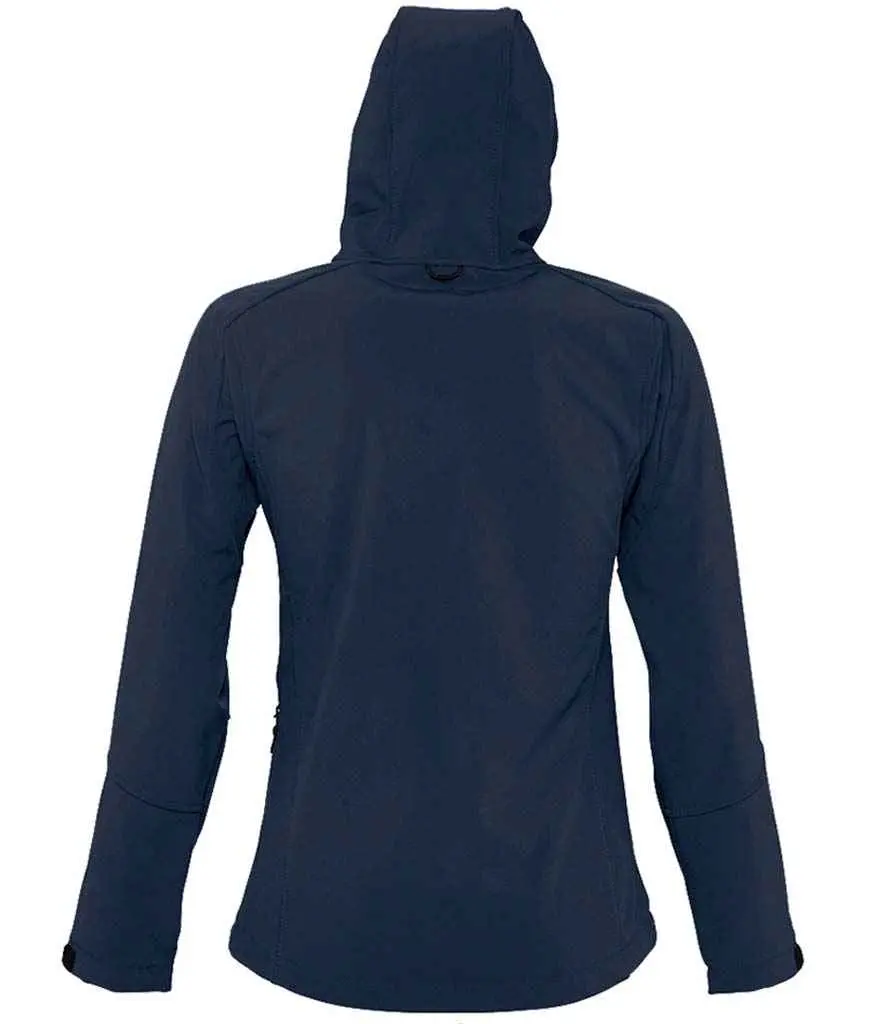 SOL'S Ladies Replay Hooded Soft Shell Jacket 46802 NV BK.webp