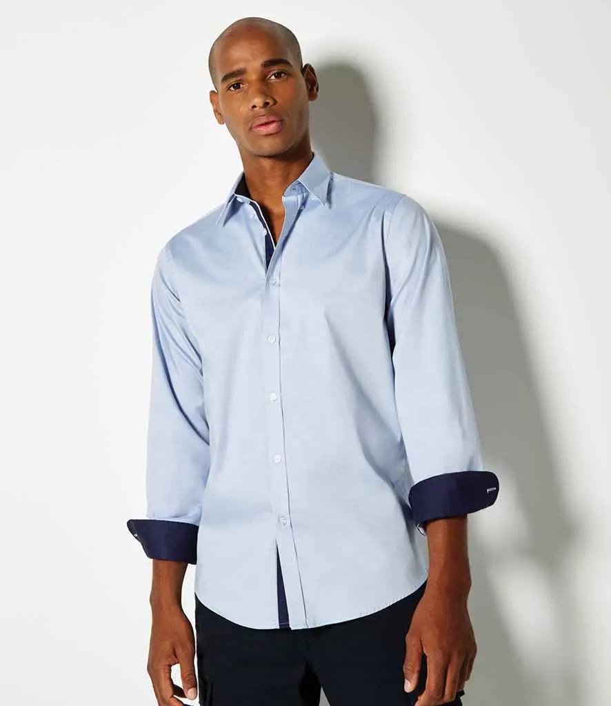 Kustom Kit Contrast Premium Oxford Shirt KK190 Lifestyle.webp