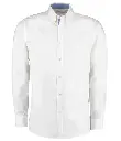 Kustom Kit Contrast Premium Oxford Shirt KK190 White Mid Blue.webp