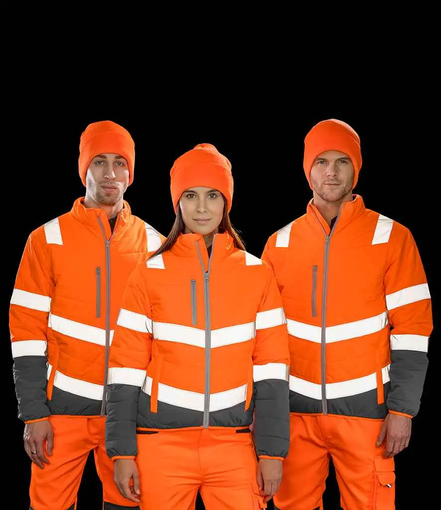 Result Safeguard Womens Soft Padded Safety Jacket R325F Lifestyle Orange.webp