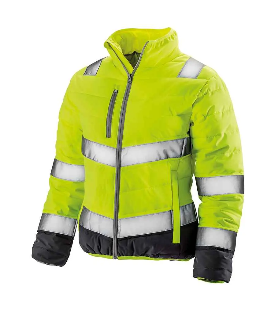 Result Safeguard Womens Soft Padded Safety Jacket R325F Yellow.webp
