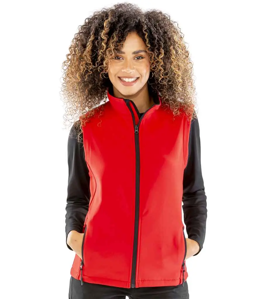 Result Core Women's printable softshell bodywarmer R232F Red Black Lifestyle.webp