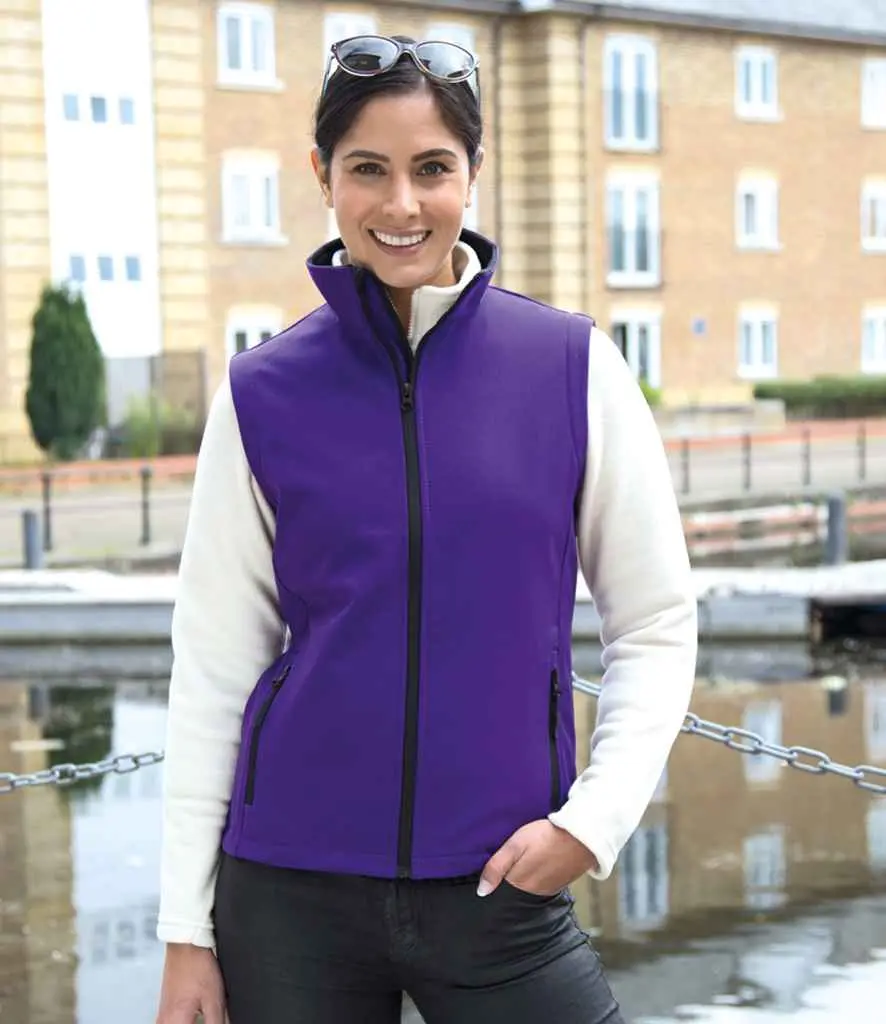 Result Core Women's printable softshell bodywarmer R232F Purple Lifestyle.webp