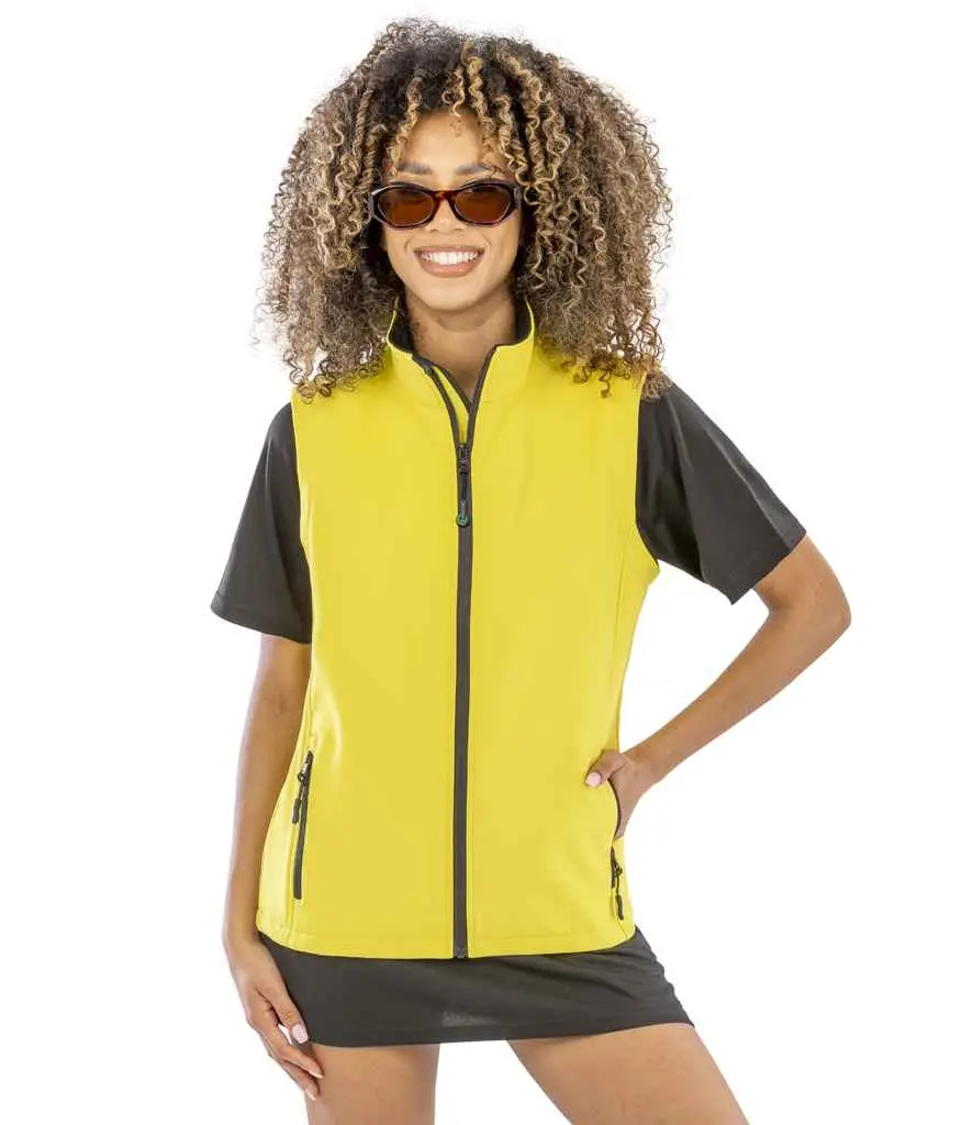 Result Core Women's printable softshell bodywarmer R232F Yellow Lifestyle.webp