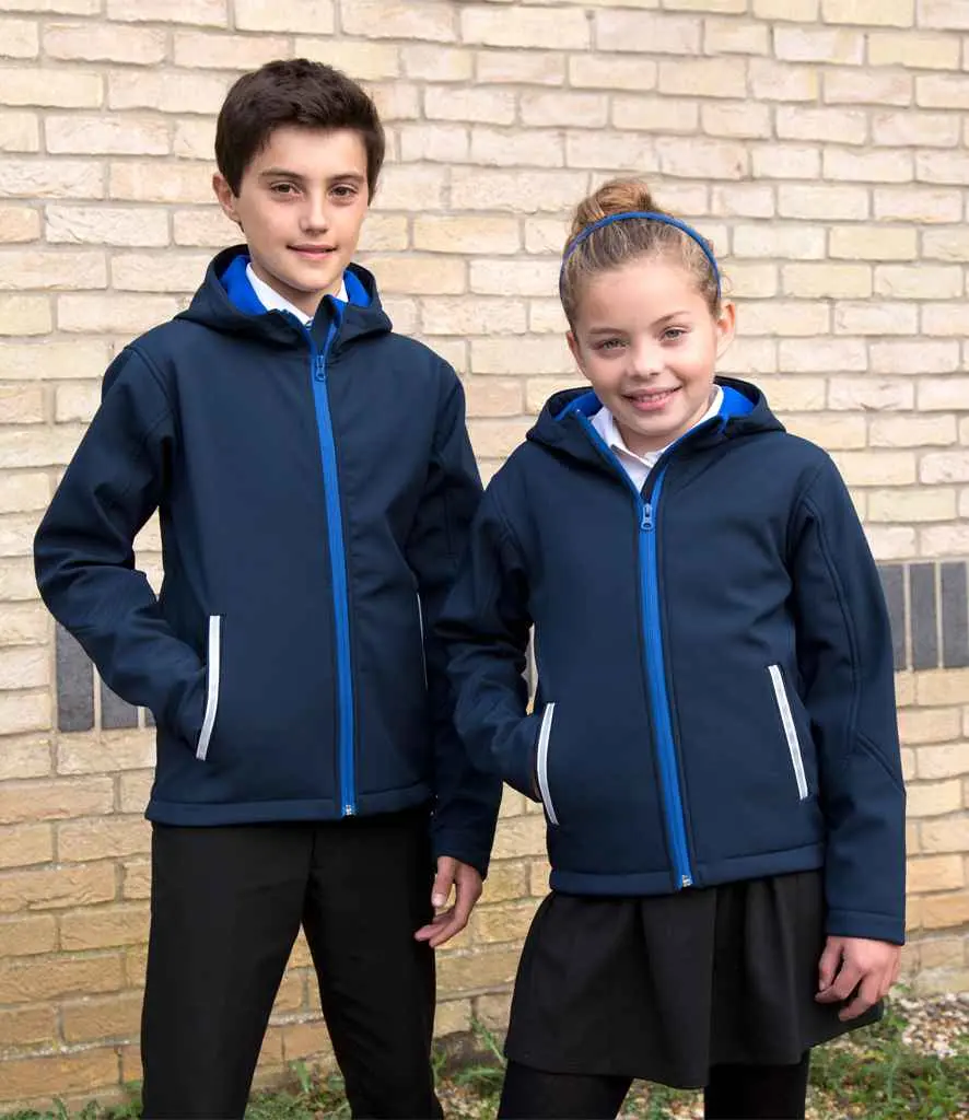 Result Core Junior TX Performance Hooded Softshell Jacket R224J Navy Lifestyle.webp