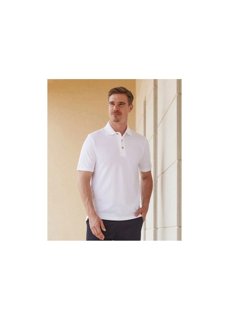 Henbury Classic Cotton Pique Polo With Stand Up Collar HB100