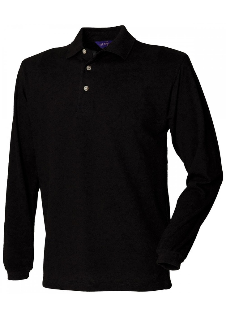 Henbury Long Sleeve Cotton Polo Shirt HB105