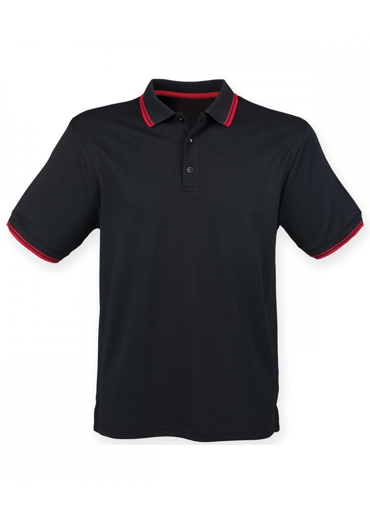 Henbury Double Tipped CoolplusÂ® Polo Shirt HB482