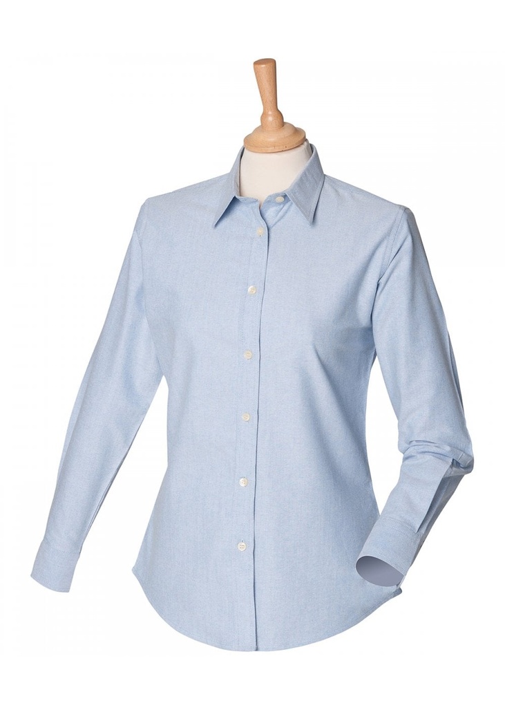Henbury Women's Classic Long Sleeved Oxford Shirt HB511