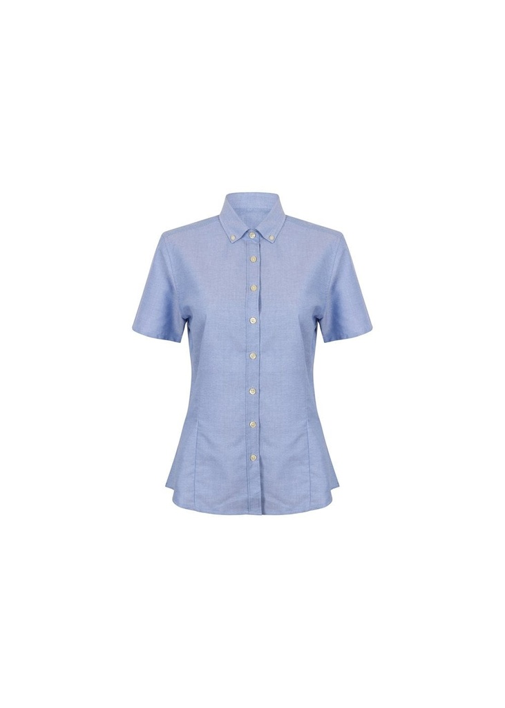 Henbury Women's Modern Short Sleeve Oxford Shirt HB518