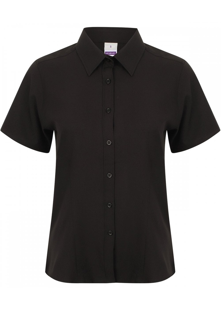 Henbury Women's Wicking Antibacterial Short Sleeve Shirt HB596