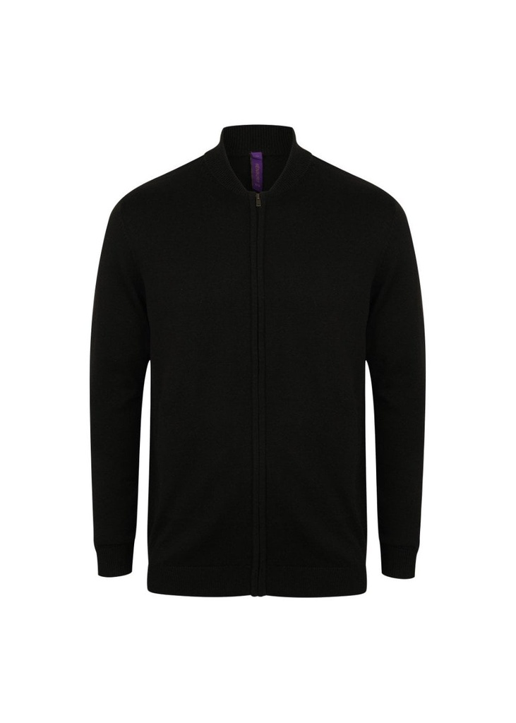 Henbury Unisex Knitted Bomber Jacket HB718