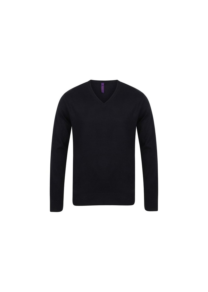 Henbury 12 Gauge V-Neck Jumper HB720