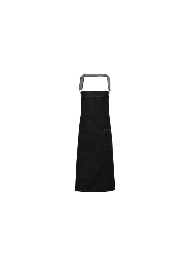 Premier District Waxed-Look Denim Bib Apron PR134