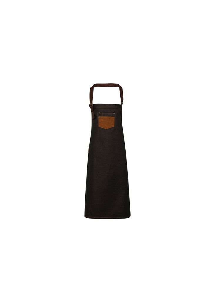 Premier Division Waxed-Look Denim Bib Apron PR136