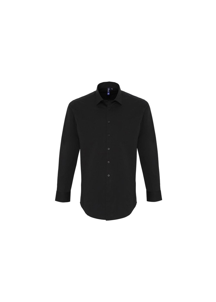 Premier Stretch Fit Cotton Poplin Long Sleeve Shirt PR244