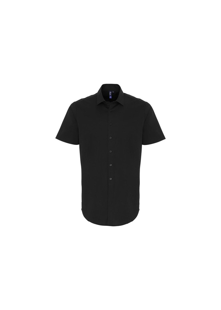 Premier Stretch Fit Cotton Poplin Short Sleeve Shirt PR246