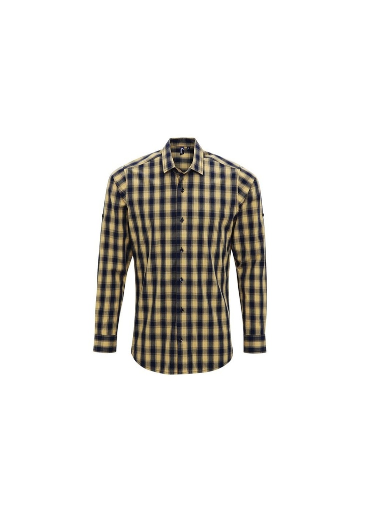 Premier Mulligan Check Cotton Long Sleeve Shirt PR250