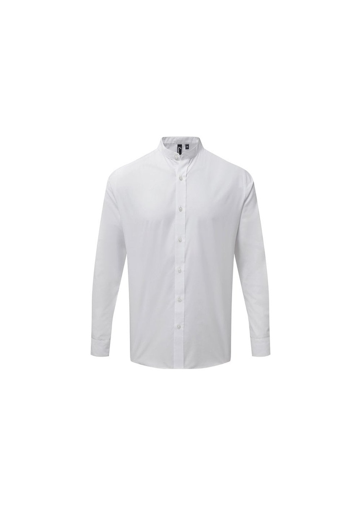 Premier Banded Collar Grandad Long Sleeve Shirt PR258