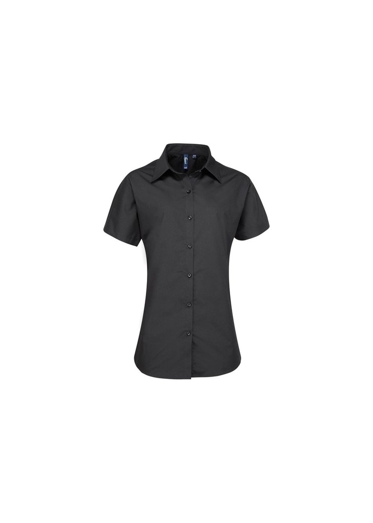 Premier Womens Supreme Poplin Short Sleeve Shirt PR309