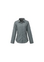 Premier Womens Poplin Cross-Dye Roll Sleeve Shirt PR317