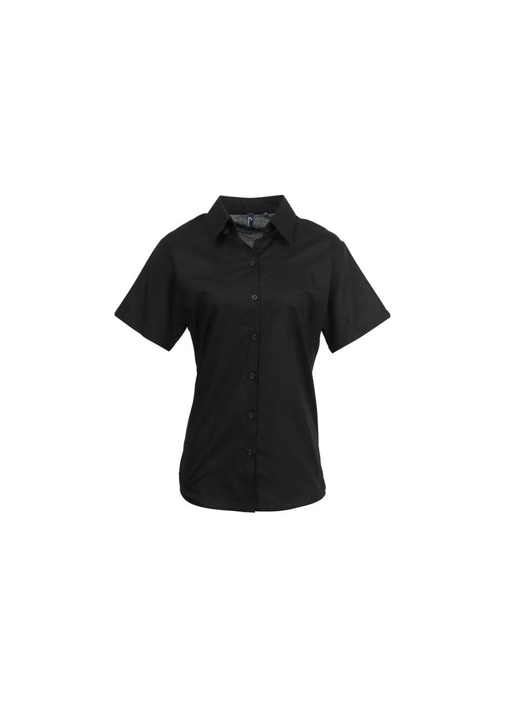 Premier Womens Signature Oxford Short Sleeve Shirt PR336