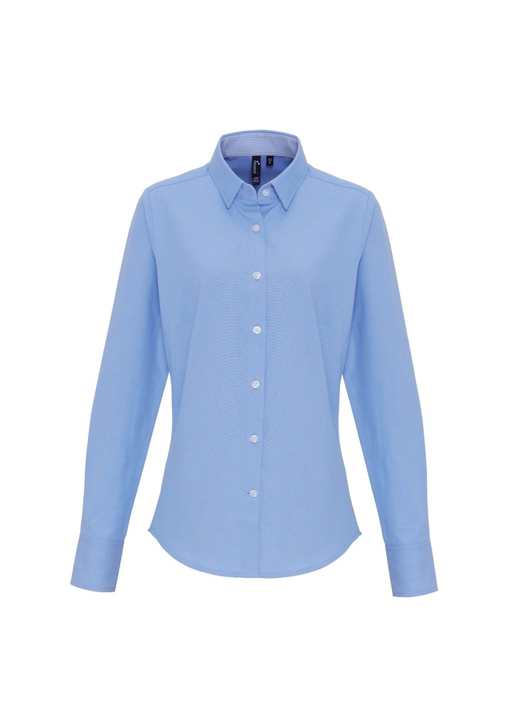 Premier Womens Cotton-rich Oxford Stripes Blouse PR338
