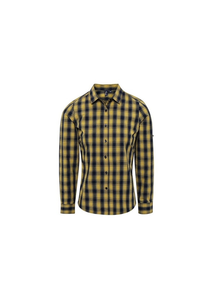 Premier Ladies Mulligan Check Cotton Long Sleeve Shirt PR350