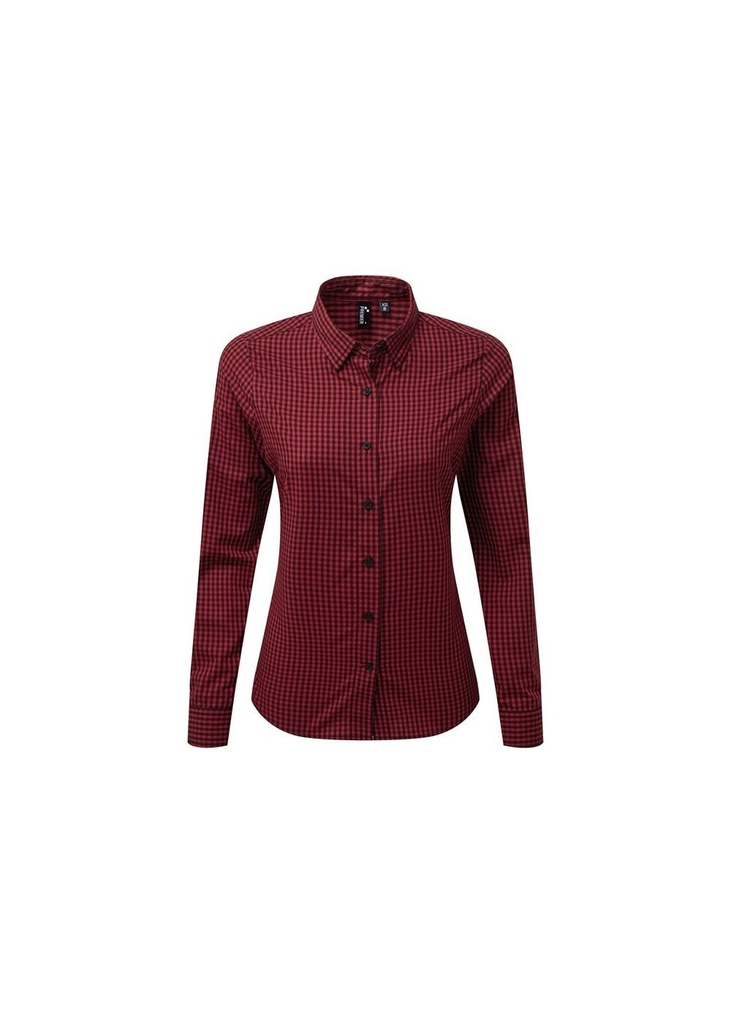 Premier Womens Maxton Check Long Sleeve Shirt PR352