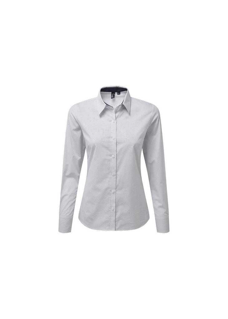 Premier Womens Denim Pindot Long Sleeve Shirt PR359