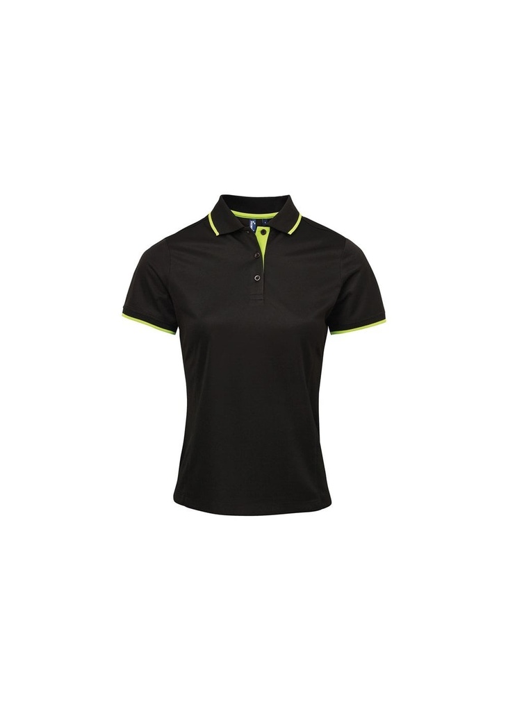 Premier Womens Contrast Coolchecker Polo PR619