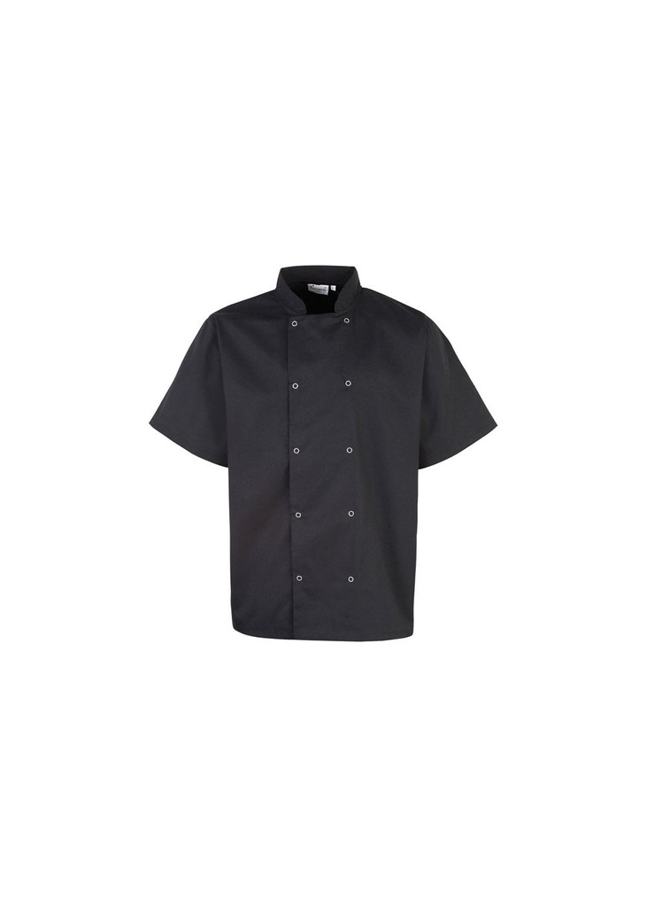 Premier Studded Front Short Sleeve Chefs Jacket PR664