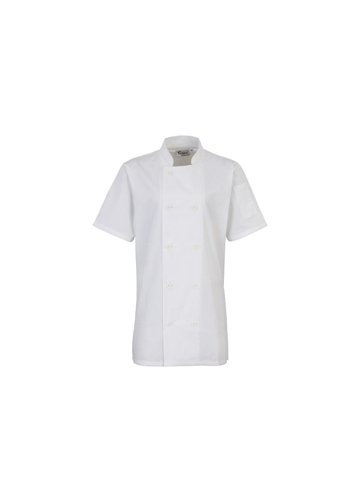 Premier Womens Short Sleeve Chefs Jacket PR670