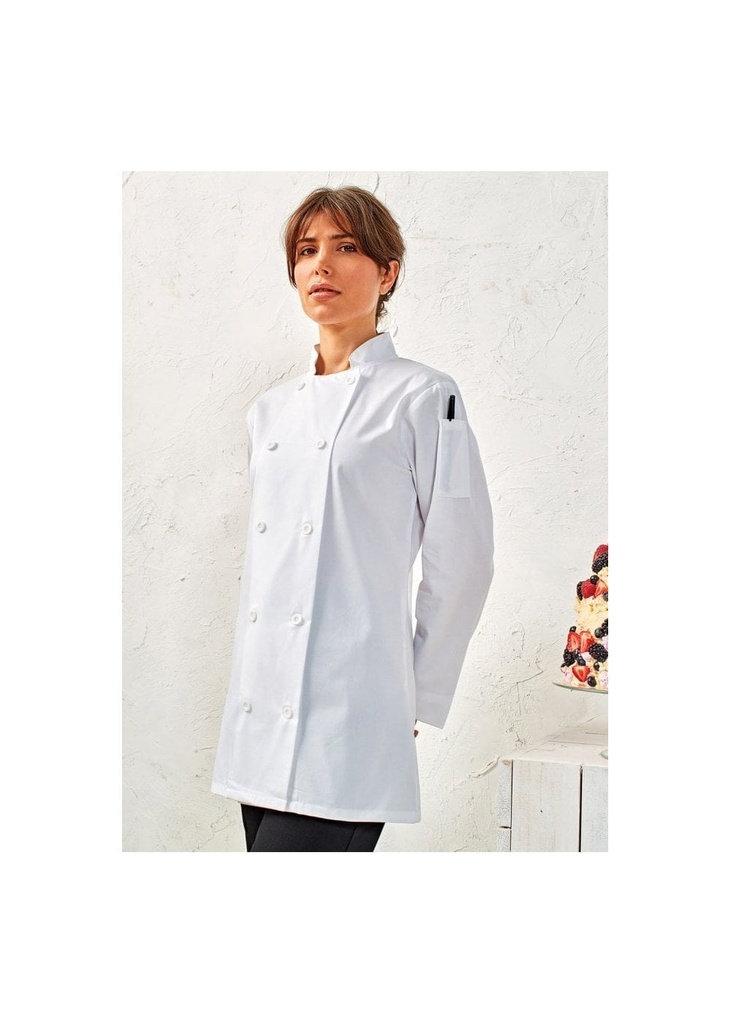 Premier Womens Short Sleeve Chefs Jacket PR671