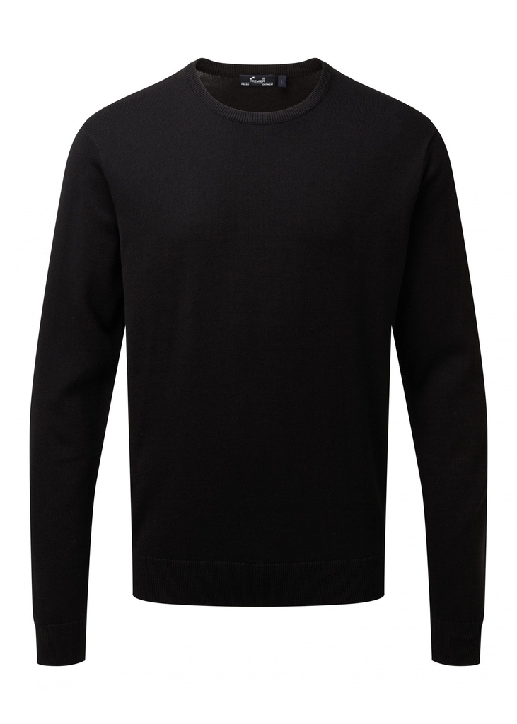 Premier Crew Neck Cotton-rich Knitted Sweater PR692