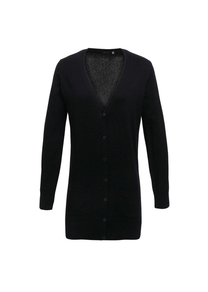Premier Ladies Long Line V Neck Cardigan PR698