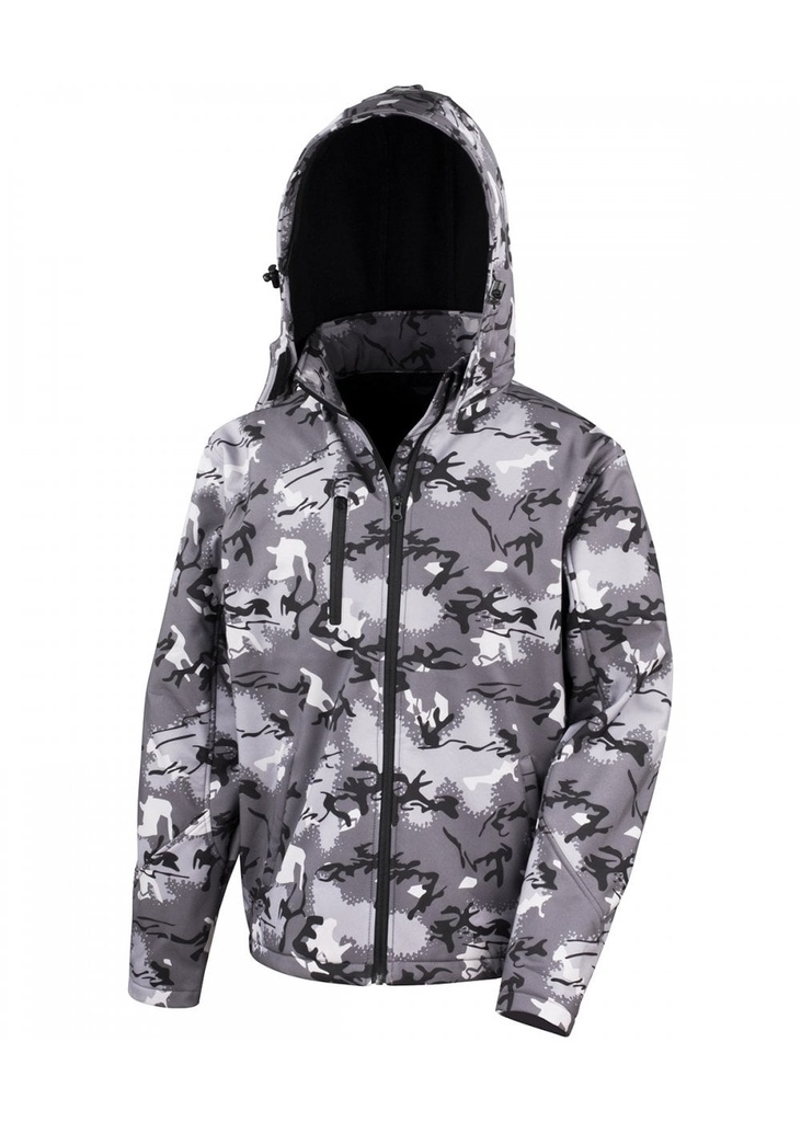 Result Urban Outdoor Camo TX Performance Hooded Softshell Jacket R235X